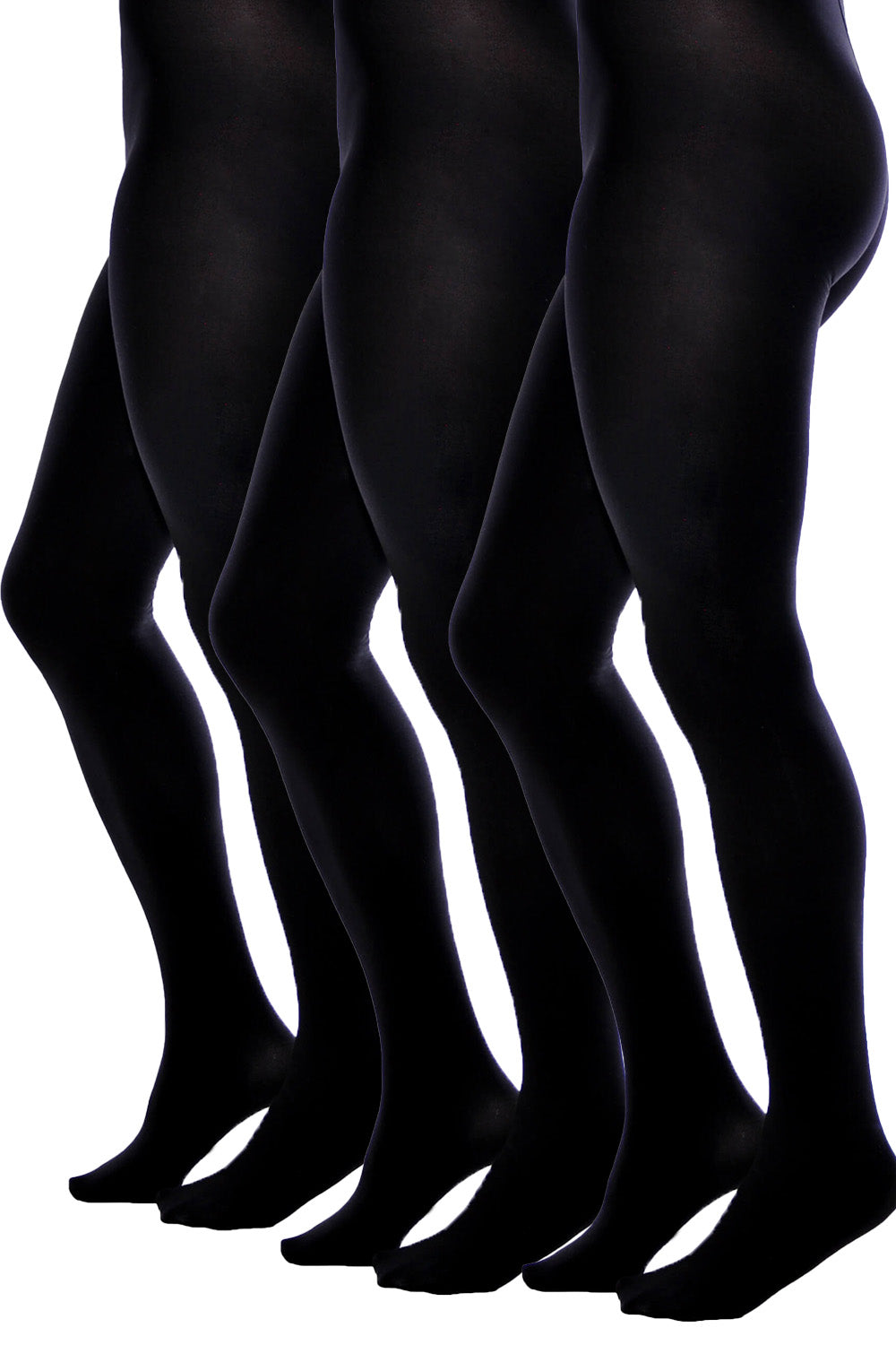 3 Pair Microfiber 60 Denier Tights Comfort& Economic