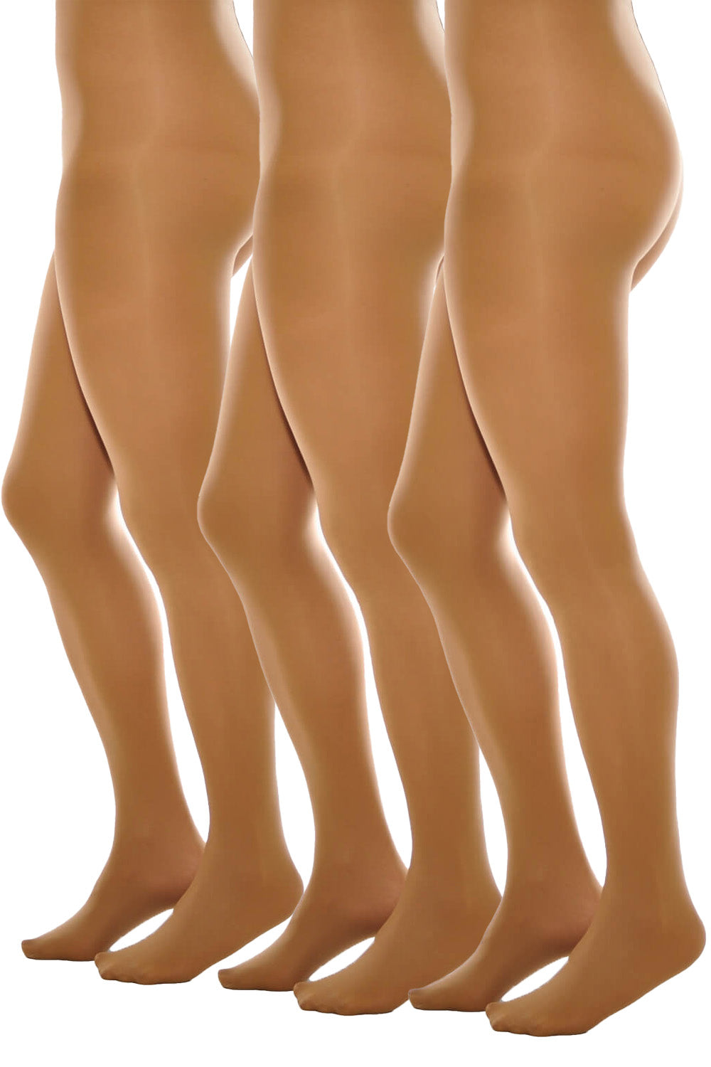 3 Pair Microfiber 60 Denier Tights Comfort& Economic