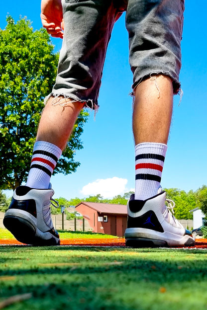 Striped TripleTone Cotton Sport Socks