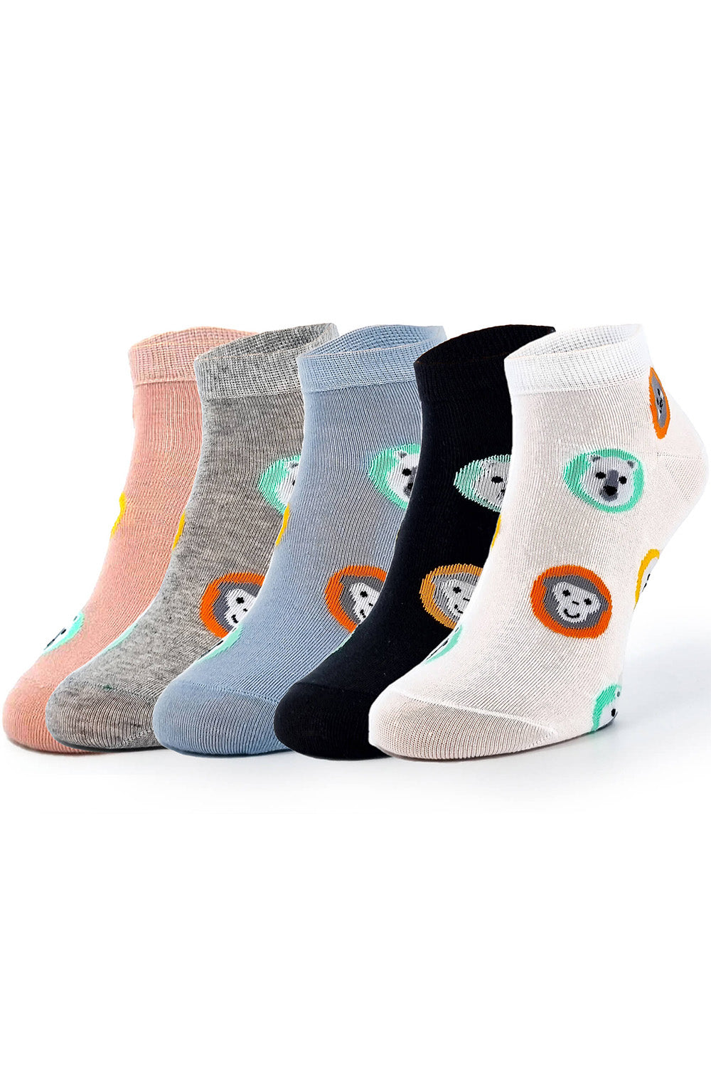 Animal Low Cut Socks Set of 5