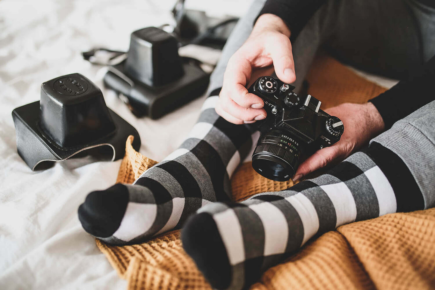 Checkered Cotton Socks