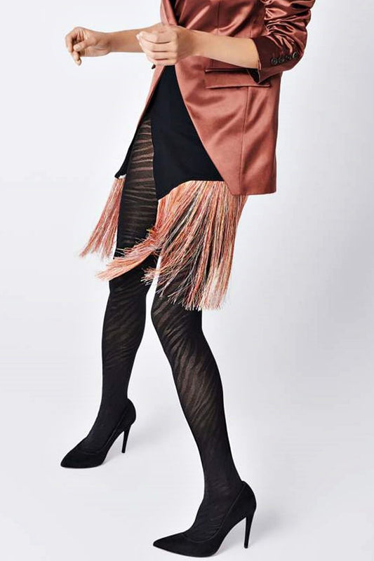 Safari Chic Patterned Tights 60 Den  Zadie