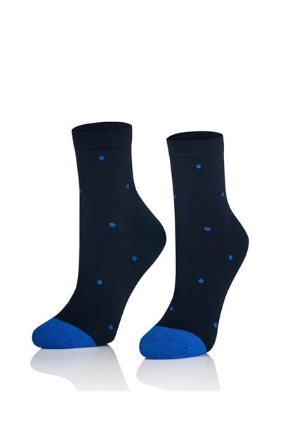 Women's Navy dotted socks